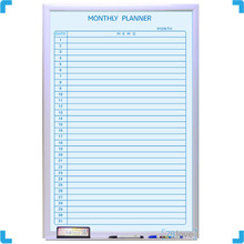 [디자인보드] Monthly Planner-블루(자석,화이트우드) 900x600(mm)