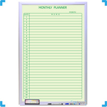 [디자인보드] Monthly Planner-그린(자석,화이트우드) 900x600(mm)